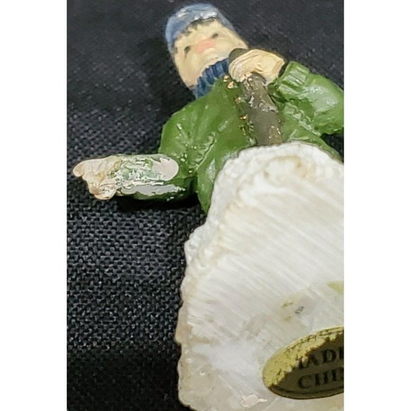 St Nicholas Square MAN w/ SHOVEL Figure Stuck in a Rut Christmas Village DAMAGED - Picture 5 of 6